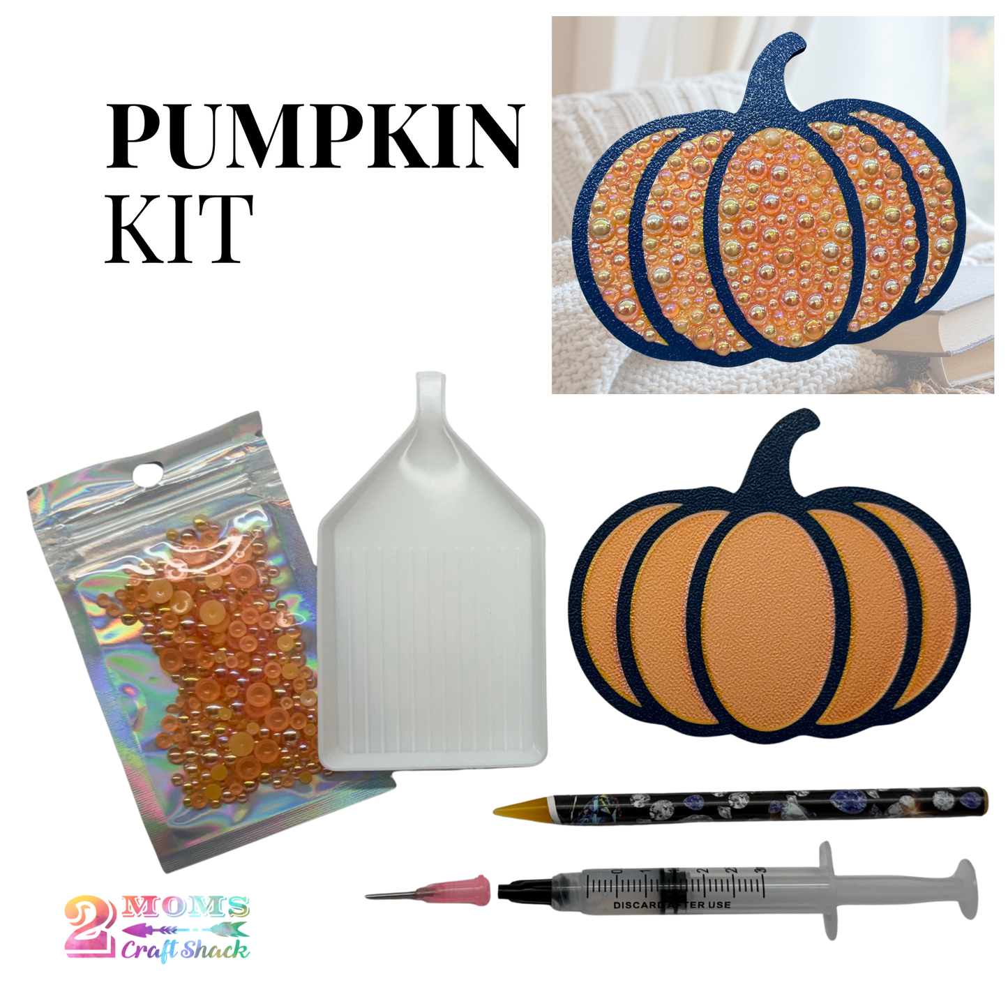 RHINESTONE KIT-PUMPKIN MAGNET