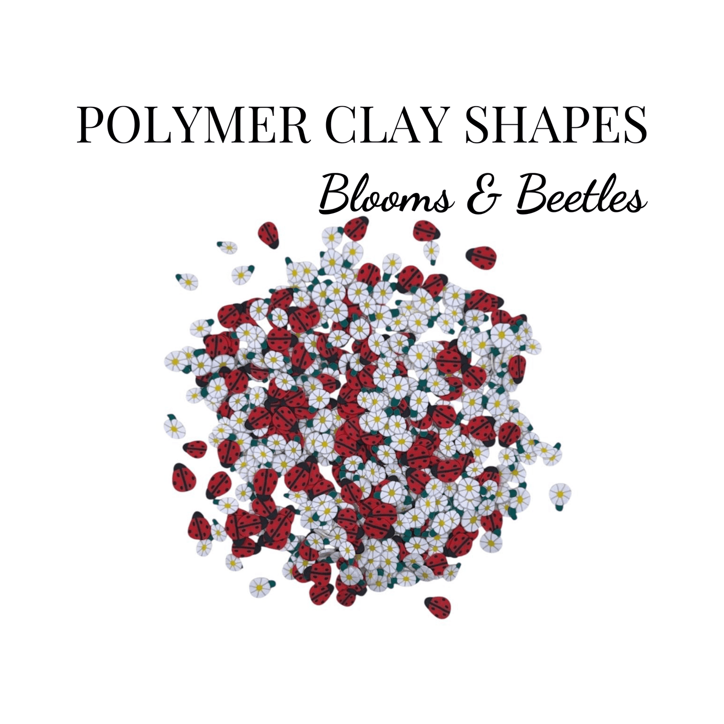 POLYMER CLAY SHAPES - BLOOMS & BEETLES - CLAY