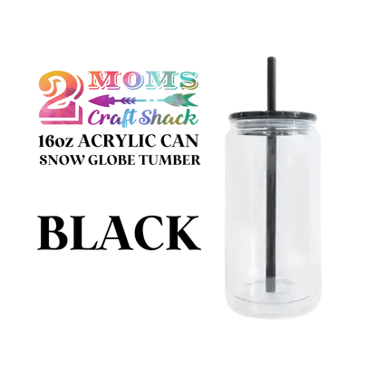 16oz ACRYLIC CAN SNOW GLOBE TUMBLER - BLANK