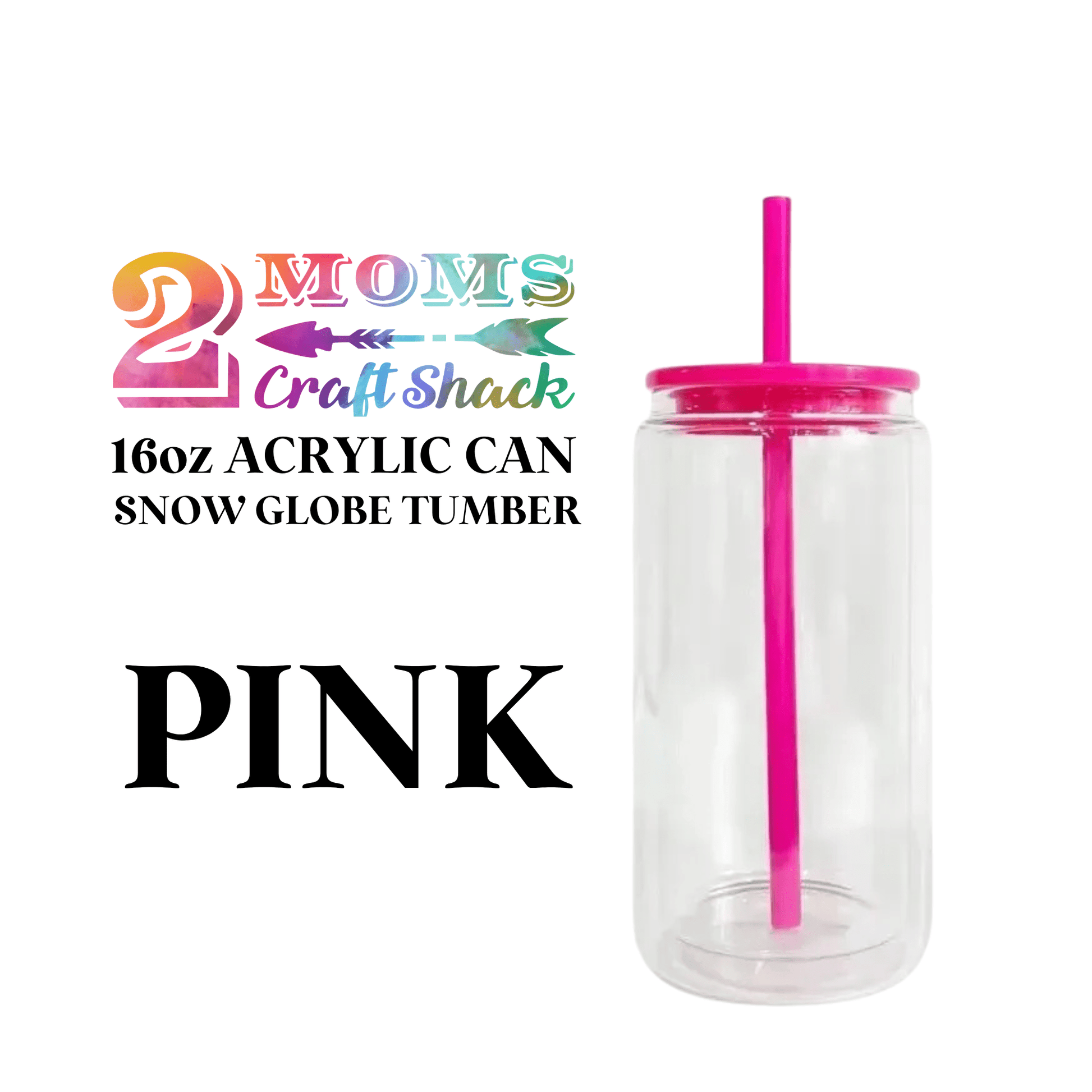 16oz ACRYLIC CAN SNOW GLOBE TUMBLER - BLANK
