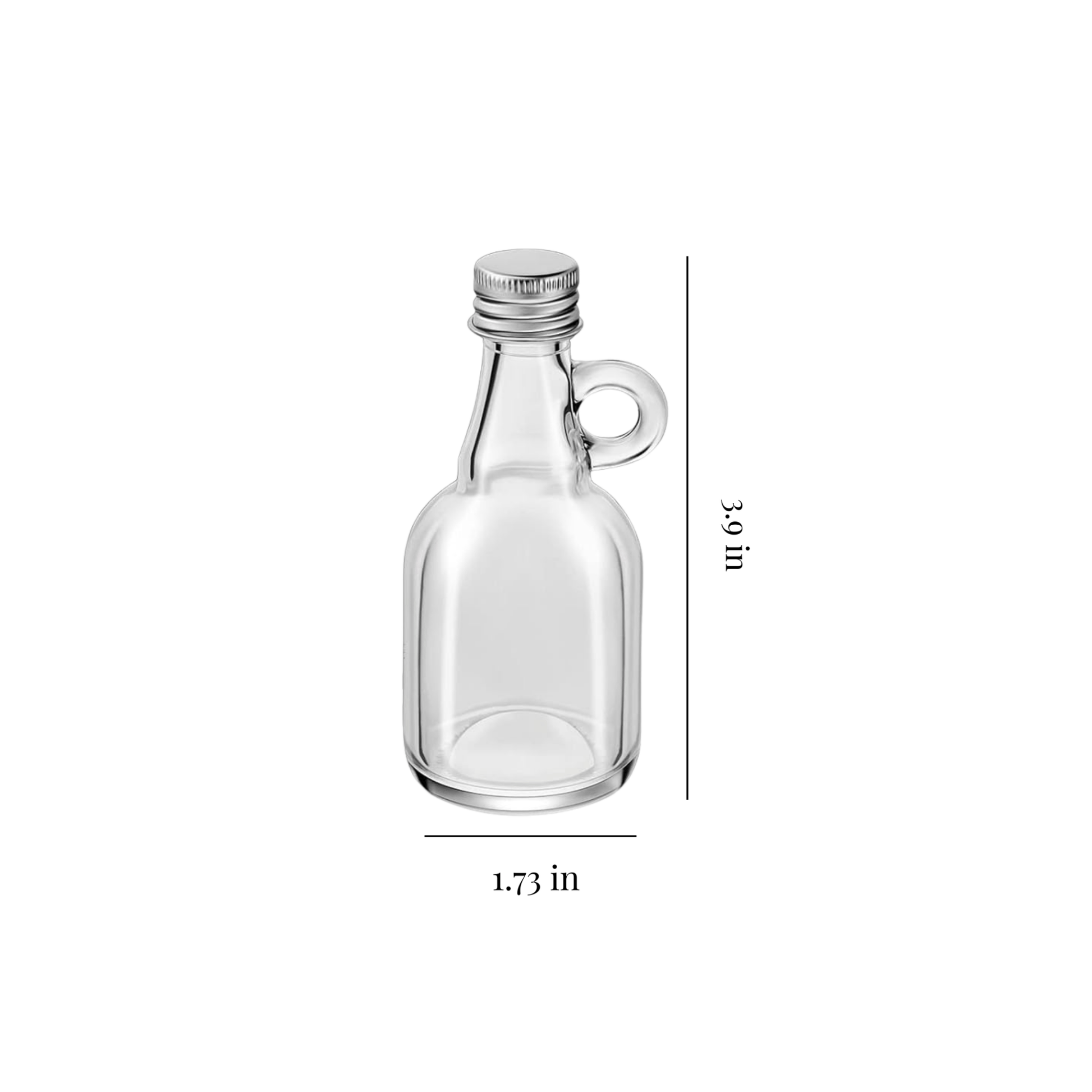 1.7oz BOTTLE WITH LOOP HANDLE - GLASS - BLANK