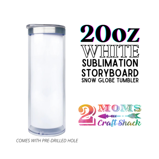 20 OZ WHITE SUBLIMATION STORYBOARD TUMBLER