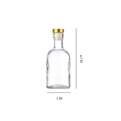 3oz ROUND TOP BOTTLE - GLASS - BLANK