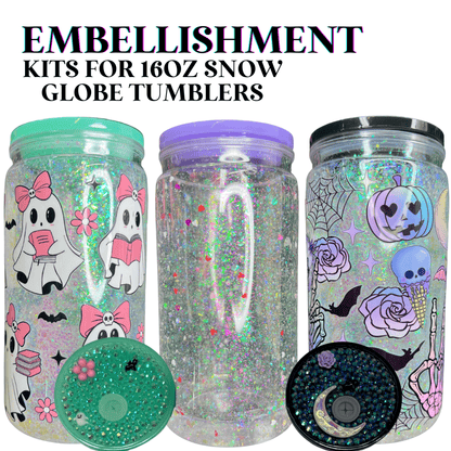 EMBELLISHMENT KITS FOR 16OZ SNOW GLOBE TUMBLER - BUNDLE