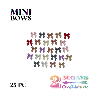 MINI BOWS - 25PC CABOCHON - CRAFT SUPPLIES