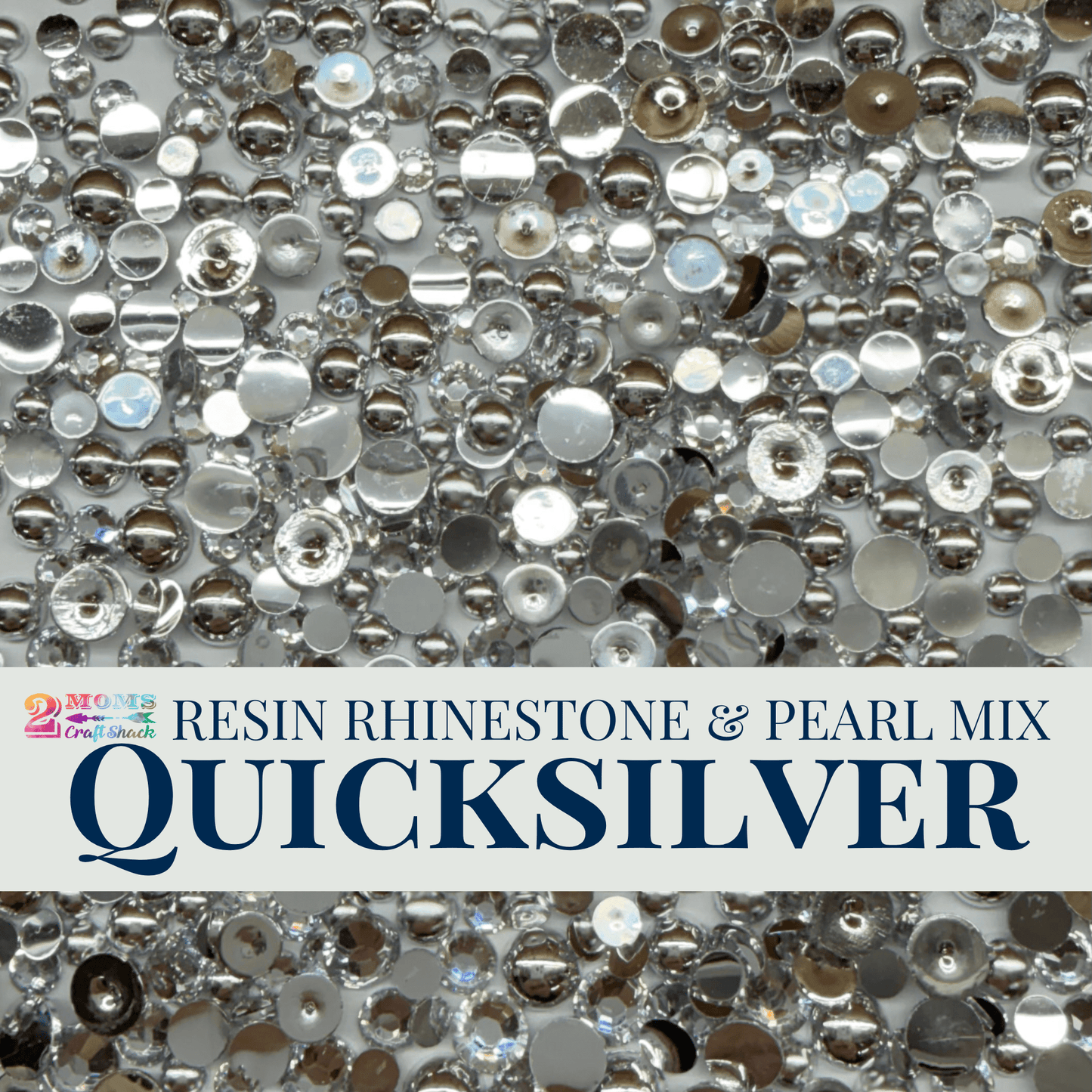 Resin Rhinestone & Pearl Mix - QUICKSILVER - NEW