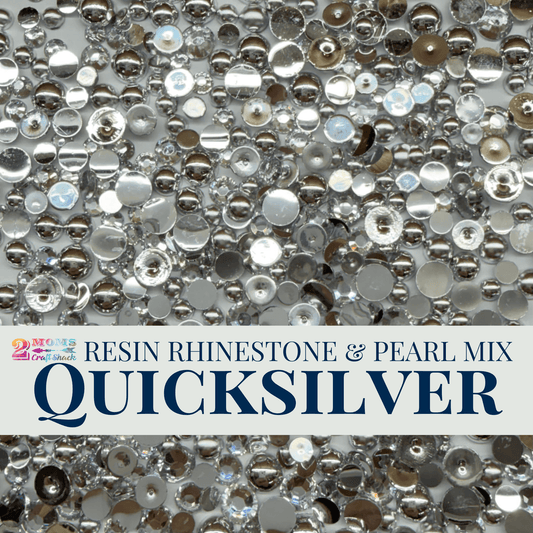 Resin Rhinestone & Pearl Mix - QUICKSILVER - NEW