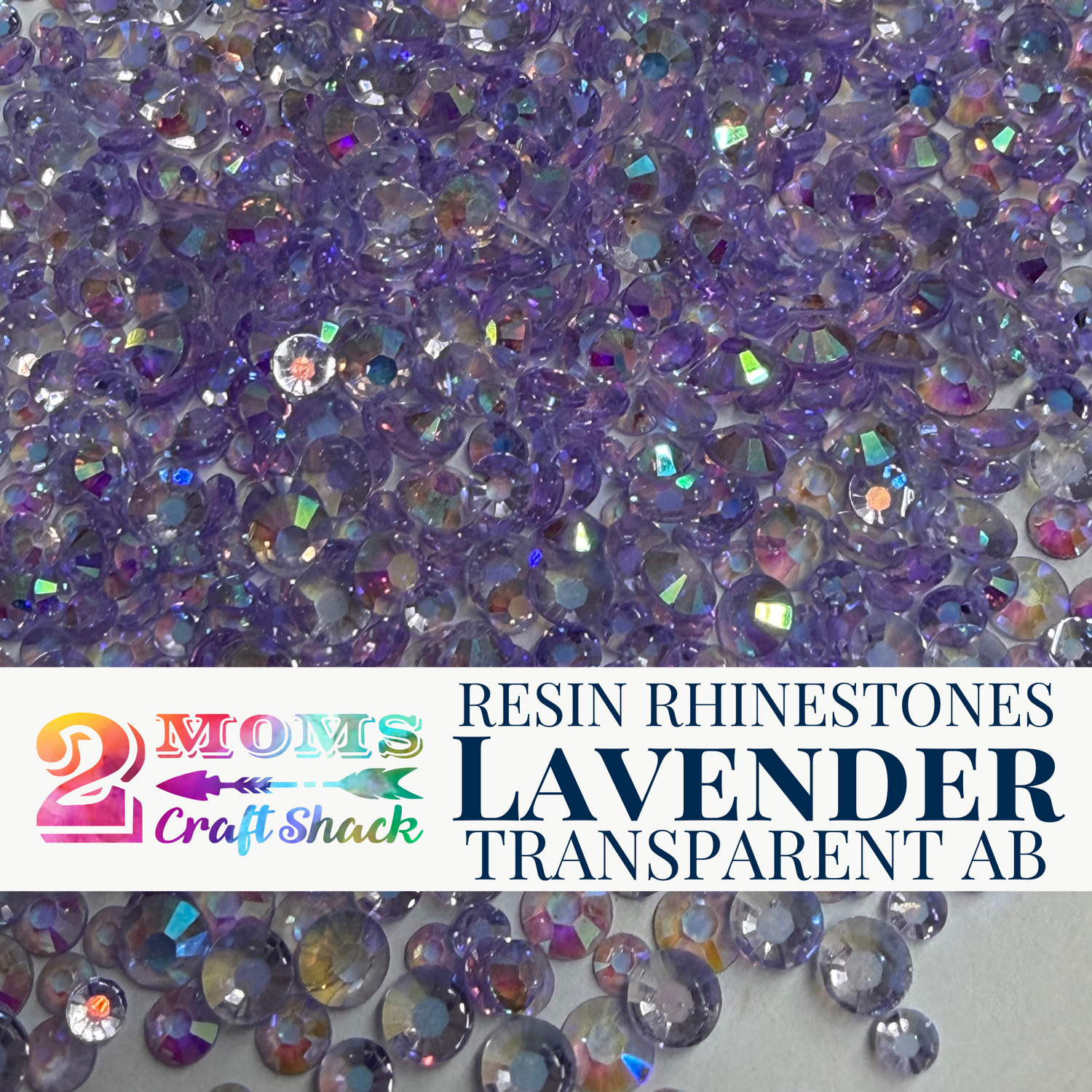 Resin Rhinestones - LAVENDER TRANSPARENT AB - NEW
